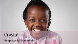  Presentation with black girl - Audience pleasing slides consisting of portrait of real african black backdrop and a soft green colored foreground