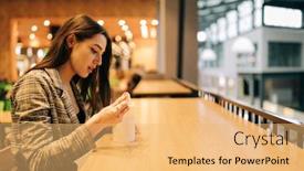  Presentation with chinese food - Colorful presentation theme enhanced with portrait-of-real-young-pretty backdrop and a yellow colored foreground