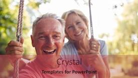  Presentation with swing - Presentation theme consisting of portrait-of-retired-couple-having background and a red colored foreground