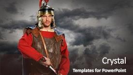  Presentation with roman soldier - Presentation consisting of portrait of roman soldier background and a tawny brown colored foreground