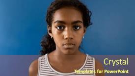  Presentation with sadness - PPT theme enhanced with portrait-of-sad-biracial-girl background and a  colored foreground