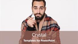  Presentation with sad - Amazing theme having portrait-of-sad-caucasian-guy backdrop and a violet colored foreground