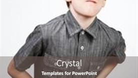  Presentation with abdominal - Amazing PPT theme having portrait-of-sad-schoolboy-holding backdrop and a dark gray colored foreground