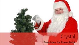  Presentation with white christmas - Cool new presentation with portrait-of-santa-claus-holding backdrop and a red colored foreground