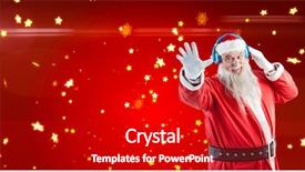  Presentation with red star - Amazing slides having portrait of santa claus listening backdrop and a crimson colored foreground