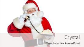  Presentation with merry christmas - Slide deck featuring portrait-of-santa-claus background and a white colored foreground