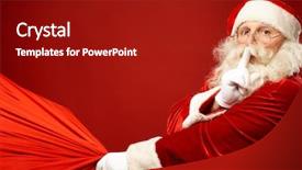  Presentation with forefinger - Presentation with portrait of santa claus background and a crimson colored foreground