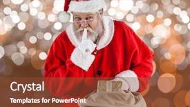  Presentation with lips - Beautiful presentation featuring portrait of santa claus backdrop and a tawny brown colored foreground