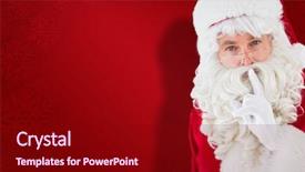  Presentation with secret - Slide deck enhanced with portrait of santa keeping background and a crimson colored foreground