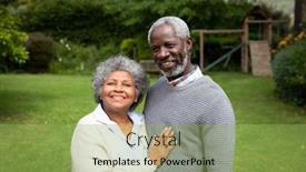  Presentation with african american black couple - Theme enhanced with portrait-of-senior-african-american background and a yellow colored foreground
