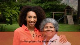  Presentation with home garden - Cool new PPT layouts with portrait-of-senior-african-american backdrop and a red colored foreground