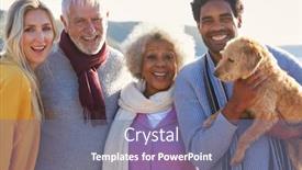  Presentation with offspring - Slides having portrait-of-senior-couple-walking background and a gray colored foreground