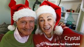  Presentation with lockdown - Amazing presentation theme having portrait-of-senior-couple backdrop and a tawny brown colored foreground