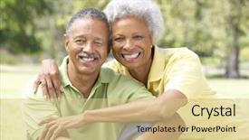  Presentation with senior couple - PPT layouts with portrait of senior couple background and a lemonade colored foreground