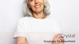  Presentation with gray - Presentation featuring portrait-of-senior-gray-haired background and a lemonade colored foreground