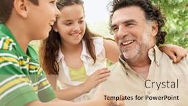  Presentation with black couple having fun - Slide set featuring portrait-of-senior-man-having background and a lemonade colored foreground