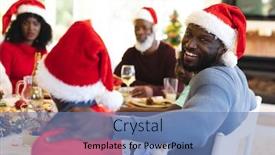  Presentation with senior living - Beautiful slide deck featuring portrait-of-senior-man-wearing backdrop and a teal colored foreground