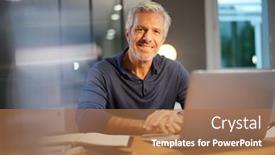  Presentation with blackwomen hair care - Slide set enhanced with portrait-of-senior-man background and a coral colored foreground