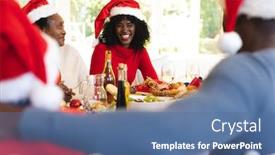  Presentation with senior living - Slide set with portrait-of-senior-woman-wearing background and a ocean colored foreground