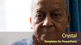  Presentation with wind energy close up portrait - Amazing theme having portrait of serious senior man backdrop and a tawny brown colored foreground