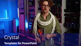  Presentation with wires - Theme having portrait-of-signalman-with-many background and a  colored foreground