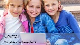  Presentation with basic - Audience pleasing PPT theme consisting of portrait of smart basic school backdrop and a  colored foreground