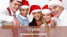  Presentation with flutes - Audience pleasing slides consisting of portrait of smart colleagues with flutes of champagne while toasting backdrop and a red colored foreground