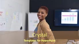  Presentation with african american business - Presentation theme consisting of portrait-of-smiling-african-american background and a coral colored foreground