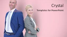  Presentation with pink business - PPT layouts enhanced with portrait of smiling business background and a lemonade colored foreground