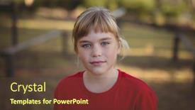  Presentation with obstacle course - Amazing presentation having portrait of smiling girl standing in boot camp during obstacle course backdrop and a tawny brown colored foreground