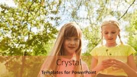  Presentation with dandelion - Slides enhanced with portrait-of-smiling-girl background and a  colored foreground