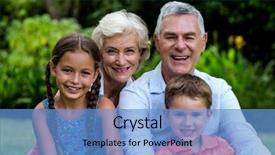  Presentation with grandparents day - Cool new presentation with portrait of smiling grandparents backdrop and a teal colored foreground