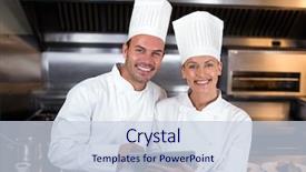  Presentation with commercial - Slide deck consisting of portrait of smiling happy chefs holding clipboard in commercial kitchen background and a lemonade colored foreground