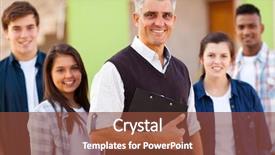  Presentation with at risk high school students - Cool new slides with portrait of smiling high school backdrop and a tawny brown colored foreground