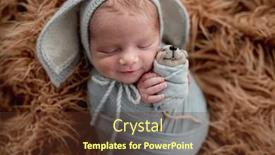  Presentation with dream - Slide set featuring portrait-of-smiling-in-dream background and a tawny brown colored foreground