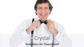  Presentation with white wedding - Slide deck consisting of portrait of smiling man adjusting bow tie before wedding over white background background and a sky blue colored foreground