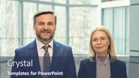  Presentation with people - Theme having portrait-of-smiling-mature-business background and a ocean colored foreground