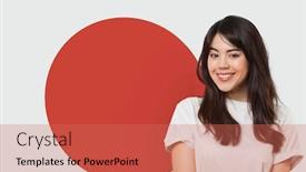  Presentation with race - Presentation with portrait-of-smiling-mixed-race background and a coral colored foreground