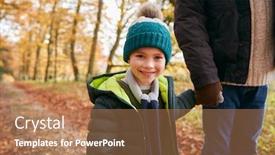  Presentation with woodland - Beautiful presentation featuring portrait-of-son-holding-fathers backdrop and a coral colored foreground