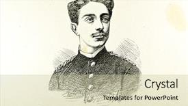  Presentation with old album - Amazing theme having portrait of spanish king alfons backdrop and a  colored foreground