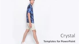  Presentation with coconut tree - Audience pleasing presentation consisting of portrait-of-summer-man-casual backdrop and a sky blue colored foreground