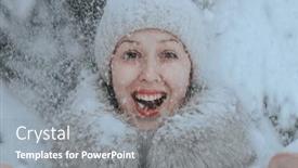  Presentation with weather - Presentation featuring portrait-of-surprised-woman background and a gray colored foreground