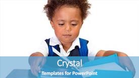  Presentation with american literature - Colorful PPT theme enhanced with portrait of sweet african american backdrop and a teal colored foreground