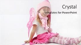  Presentation with fairy - Cool new PPT theme with  backdrop and a  colored foreground