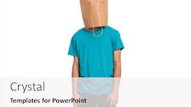  Presentation with child teen - Presentation design featuring portrait-of-teen-boy background and a white colored foreground