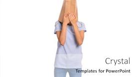  Presentation with child teen - Audience pleasing PPT theme consisting of portrait-of-teen-girl backdrop and a white colored foreground