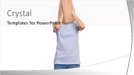  Presentation with child teen - Slide set featuring portrait-of-teen-girl background and a sky blue colored foreground