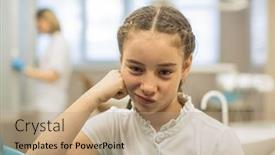  Presentation with teen girl - PPT layouts enhanced with portrait-of-teen-girl background and a coral colored foreground