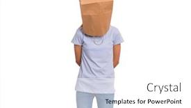  Presentation with child teen - Colorful presentation design enhanced with portrait-of-teen-girl backdrop and a white colored foreground