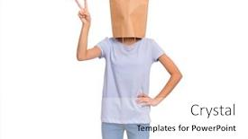  Presentation with paper making - Presentation theme featuring portrait-of-teen-girl background and a white colored foreground